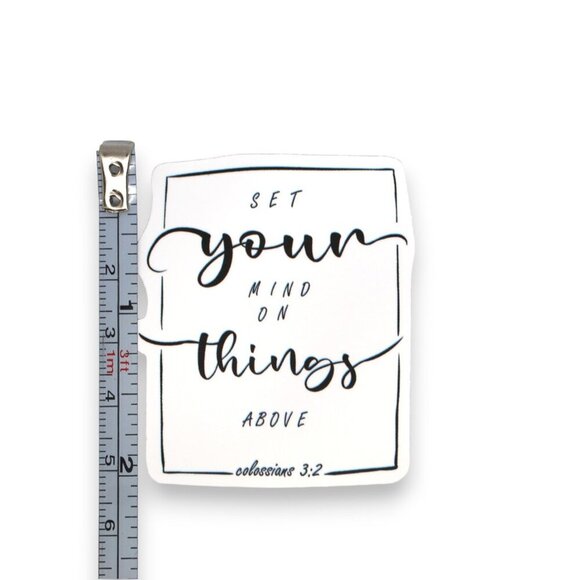 Sticker Bundles 12x$6 Religious Christian Bible Verse Colossians 3:2 - Picture 3 of 3